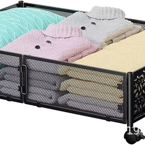 Scaffale Pieghevole, Organizzatore Mobile Sottoletto per Camera da Letto per Vestiti, Porta Abiti - Product Image 4