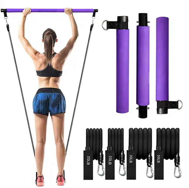 Portable Yoga Pilates Bar Kit, Pilates Equipment With Resistance