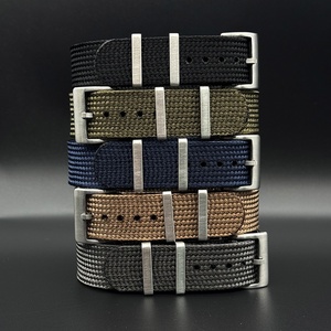 PEITONG 18mm 20mm 22mm Uhrenarmband Kreuzmuster Stoff Nylon Uhrenband Sport Armee Uhrenarmbänder - Product Image 5