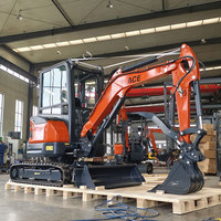 Livraison gratuite, mini-excavatrice de 2,7 tonnes, moteur Kubota EPA, mini-pelleuse, excavatrice de 2,7 tonnes avec cabine fermée, garantie de 2 ans