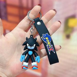Wowei Anime hérisson Sonic <span class=keywords><strong>souris</strong></span> caoutchouc lumière porte-clés dessin animé poupée Kawaii Mini Figure série <span class=keywords><strong>super</strong></span>-héros bande dessinée porte-clés - Product Image 5