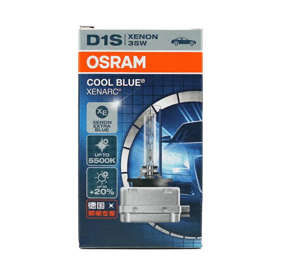 OSRAM HID Lampe Xenon Licht D1S 5500K Cool blau Weiß Licht 12/24V 35W Made in Germany Original