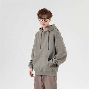 Sudadera con Capucha de Alta Calidad al por Mayor, OEM, Felpa, Lisa, Cuello Redondo, 100% Algodón Puro, Personalizada para Parejas, para Hombre - Product Image 3