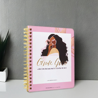 Journal de bien-être A5 personnalisé 100 pages planificateur de repas reliure à spirale couverture en papier PU personnalisé bande élastique cahier de perte de poids