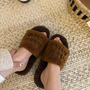 <b>High</b> Quality Women's Outdoor Wear <b>Slipper</b> Autumn Winter Plush Home Slip-On Cotton <b>Slippers</b> for Women - Product Image 2