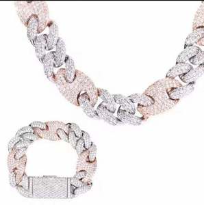 Elegant 925 Sterling Silver Cuban Link Bracelet Lab Grown Diamond Classic Design Fine Jewelry Daily Wear - Product Image 1