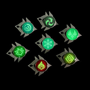 Vendita calda all'ingrosso di fabbrica 7 disegni <span class=keywords><strong>Genshin</strong></span> <span class=keywords><strong>Impact</strong></span> pins spille smaltate luminose Creative regalo Anime per bambini - Product Image 4
