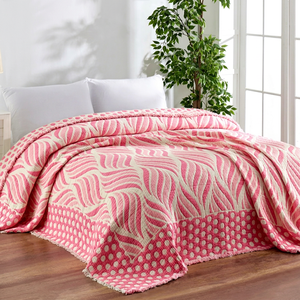 Muslin Weave Inside Cotton Fiber Filled 100% Cotton <b>Blanket</b> Bulky Heavy Thick 160x220cm 62x86inch Plain Collection <b>Blanket</b> - Product Image 1