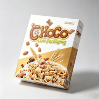 Boîte d'emballage alimentaire en carton pour céréales de petit-déjeuner, boîtes vides pour céréales, emballage en papier pour porridge instantané