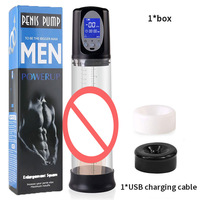 Bomba de Pene Eléctrica Recargable por USB, Juguetes Sexuales para Adultos, Agrandador Automático para Hombres, Bomba Extensora Ecológica, Resistente al Agua para Uso Diario, Erección