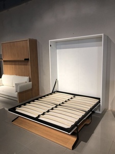 NOVA Meubles classiques en mélamine Chambre à coucher de taille Queen Size Pleine grandeur <span class=keywords><strong>Lit</strong></span> <span class=keywords><strong>mural</strong></span> <span class=keywords><strong>mural</strong></span> pliable <span class=keywords><strong>intégré</strong></span> blanc <span class=keywords><strong>avec</strong></span> <span class=keywords><strong>bureau</strong></span> - Product Image 6