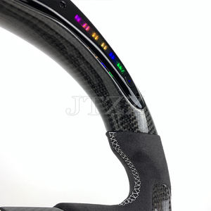 พวงมาลัยคาร์บอนไฟเบอร์พร้อมจอ LED สำหรับรถยนต์ฟอร์ด มัสแตง จีที ปี <span class=keywords><strong>2018</strong></span> 2019 2020 2021 2022 2023 ตกแต่งภายในรถสปอร์ต - Product Image 5