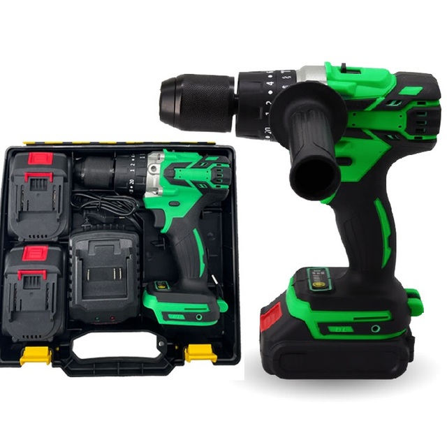 F ADZW215 20V Li-ion 24+3 Torque Brushless Motor 13mm Cordless Drill with Battery and Charger