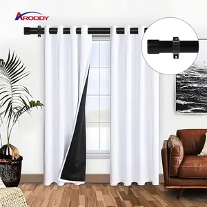 Aroddy 18-28 inch Wall Mount & Trần núi có thể điều chỉnh phòng Divider Curtain Rod ngoài trời Curtain Rod cho Patio