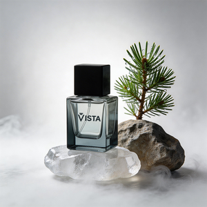 Flacone di Profumo Quadrato Nero Personalizzato di Lusso con Spruzzatore a Pompa a Caldo da 30ml 50ml 100ml per Tappo a Sfera Sigillante - Product Image 2