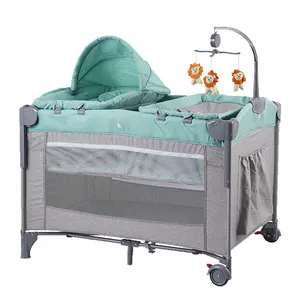 Colchones Para Cunas Cuna Cama Bebe Baby Cribs Non Toxic Luxury Fabric Baby Crib 3 In 1 Folding Bassinet With Mosquito Doors