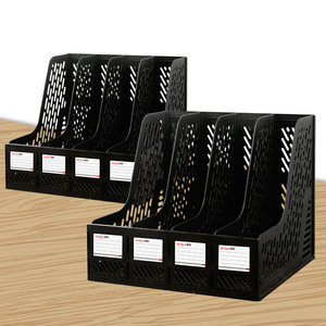 ที่เก็บเอกสารแบบ 4 ช่อง ผลิตตามสั่ง OEM ODM ขายส่งจำนวนมาก ที่วางเอกสารตั้งโต๊ะ ชั้นวางนิตยสารสำนักงาน - Product Image 6
