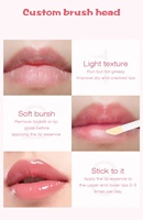 Huile à lèvres hydratante repulpante 5 ml en gros avec collagène et vitamine E, augmente l'élasticité des lèvres, atténue les ridules, OEM/ODM disponible