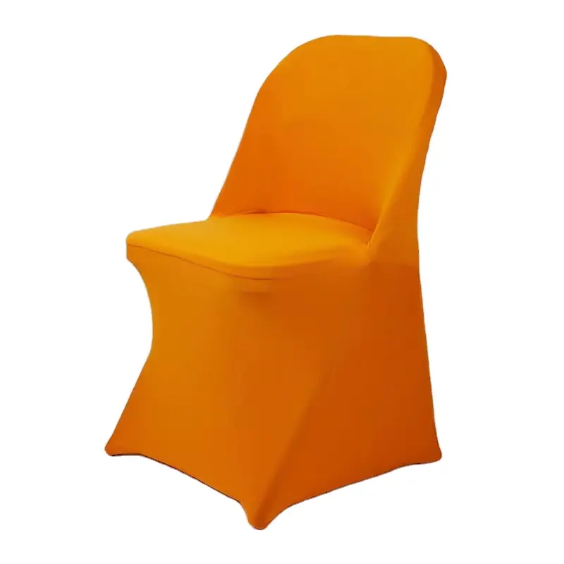 Белый спандекс чехол для стула рождественские золотые складные оранжевые чехлы для стульев спандекс для мероприятий