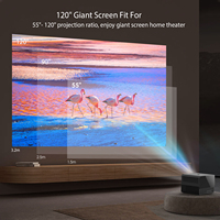 Projecteur LCD CR67 à moteur optique entièrement fermé, 1080P, 1200 lumens ANSI, Android, WiFi 6, portable, pour cinéma maison et entreprise