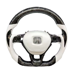 <span class=keywords><strong>Volante</strong></span> de Fibra de Carbono Forjado con Embellecedor Estilo Cuchilla, Piezas de Repuesto para Mejora Interior Deportiva, Compatible con Honda New City - Product Image 1