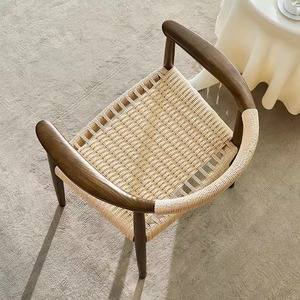 Sedia da Pranzo Kennedy in Legno Massello Naturale con Intreccio in Corda, per Sala da Pranzo, Soggiorno, Caffetteria, Area Ristorante Resort - Product Image 2