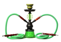 Chicha en verre et céramique à double tube, style classique, écologique, durable, colorée, petite, avec miroir 2, directement de l'usine