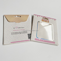ZJ-004 Bandeja de Plástico Transparente con Ventana de PVC para Puntas de Uñas, con Logotipo Personalizado o Estampado en Stock, Bajo MOQ, para Caja de Uñas Postizas