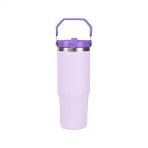 Sublimation Blanks Portable Vacuum Cup With Handle Stainless Steel Water Bottles Bulk