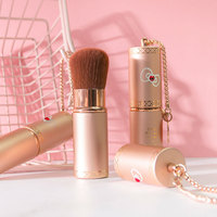 Nouveau pinceau à poudre libre rétractable de petite taille Blush pinceau Kabuki de maquillage très léger