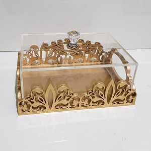 LS cristallo perspex cupola <span class=keywords><strong>in</strong></span> acrilico con base <span class=keywords><strong>in</strong></span> metallo modello di intaglio coperchio rettangolare con manico <span class=keywords><strong>in</strong></span> <span class=keywords><strong>plexiglass</strong></span> diamante - Product Image 1