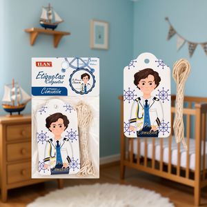 Etichette Pendenti Ilan con Design Battesimale Stile Marinaio per Bambino 29205 - Product Image 2