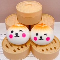 Jouets anti-stress personnalisés en TPR en forme de dumpling, vente en gros, best-seller, Mystery Dumpling 14+ Unisexe