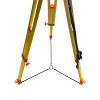 Stabilisateur de sol, guide étoile, trépied de topographie pliable, poteau de prisme, métal noir