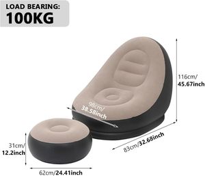 Fauteuil gonflable personnalisé, lit d'appoint gonflable, canapé gonflable et matelas gonflable pliable pour la maison, le camping, la cour, les activités de plein air - Product Image 3