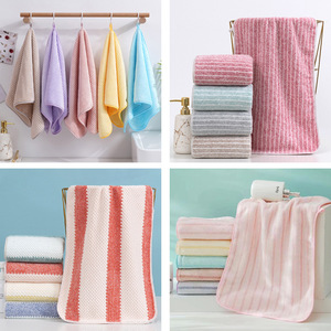 Ensemble de serviettes en microfibre corail 75x35 cm, absorbantes, sans peluches, serviettes pour le visage, personnalisation possible - Product Image 1