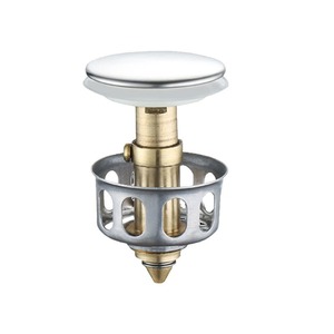 Bouchon de vidange à bouton-poussoir en acier inoxydable Huixin, à noyau rebondissant, pour lavabos, anti-odeurs, usage domestique - Product Image 1