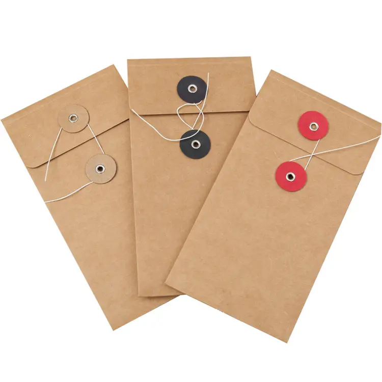 Envelope de papel personalizado a4 a5 a6, presente marrom