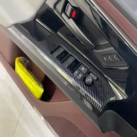 Pièces d'intérieur en acajou ABS pour Toyota Bz4x 2022 Couvercle d'interrupteur de levage en fibre de carbone