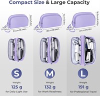 Sac de rangement électronique sur mesure, double couche, en Oxford robuste, résistant à l'eau, avec sangle de poignet, pour organiser les câbles