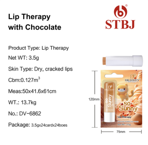 DR.Darvey Lip Therapy al Cioccolato per Migliorare la Secchezza e le Screpolature delle Labbra 3.5g - Product Image 2