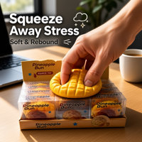 Jouet Squishy en TPR en forme de pain ananas, à remontée lente, anti-stress, à presser, pour enfants et adultes