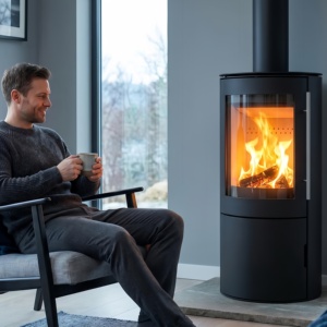 Stufa <span class=keywords><strong>a</strong></span> <span class=keywords><strong>Legna</strong></span> Rotonda Sostenibile con Brevetti di Perfezionamento, Risparmio Energetico Garantito - Product Image 3