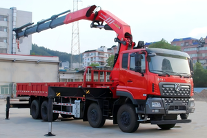 <span class=keywords><strong>Prix</strong></span> d'usine Dongfeng 8x4 Camion de transport lourd avec <span class=keywords><strong>grue</strong></span> <span class=keywords><strong>Palfinger</strong></span> 27 tonnes à flèche articulée hydraulique, moteur et boîte de vitesses Cummins - Product Image 5