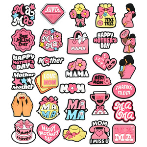 Adornos Personalizados para Zapatos del Día <span class=keywords><strong>de</strong></span> <span class=keywords><strong>la</strong></span> Madre con Corazón Rosa y Letras <span class=keywords><strong>de</strong></span> Mamá, Dulces Broches para Zapatos, Regalos y Decoraciones para <span class=keywords><strong>la</strong></span> Mejor Mamá - Product Image 1