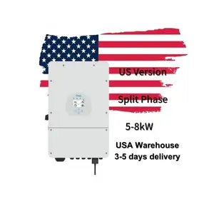 Deye USA Warehouse Split Phase Hybrid Inverter 5 6 7.6 8kW Inverter US Version On Off Grid invertitore Pure Sine InverterWave