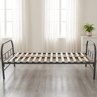 Cadre de lit en acier et fer de style moderne, aspect classique européen, base à lattes en bois antidérapante, support stable, pour chambre d'adolescents, origine Chine
