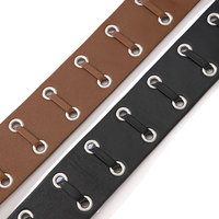 Ceinture cloutée Y2K pour femme, large, en cuir PU, à œillets et lacets, avec boucle ardillon, style punk, pour jeans, disponible en 2 couleurs