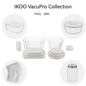 Contenitore Moderno in <span class=keywords><strong>Vetro</strong></span> Ermetico per Alimenti, Adatto a Microonde e Lavastoviglie, con Pompa per Conservazione <span class=keywords><strong>Sottovuoto</strong></span> in Cucina e Frigorifero - Product Image 2