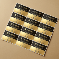 Etiquetas Personalizadas Autoadhesivas Mate Brillantes Doradas para Botellas, Duraderas, Imprimibles, con Logotipo y Cajas para Frascos de 3ml, 5ml y 10ml